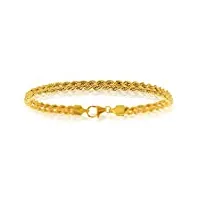 avenuedubijou bracelet corde double or jaune 750/1000