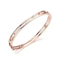 george · smith bracelet or rose pour femme bracelet femme ajustable avec zircone cubique 5a, bracelet mariage cadeau anniversaire femme fille
