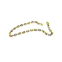 pegaso gioielli – bracelet or jaune blanc rose 18 carats maille
