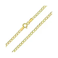 prins jewels chaîne gourmette en or jaune 585 14 carats largeur 3,60 mm