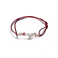 anazoz bracelet femme or rose 18 carats rubis*0.19ct rouge ovale/fl