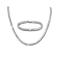 silberdream sds451w collier et bracelet en argent sterling avec zircones pour femme