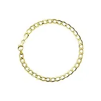 bracelet gourmette en or jaune 585 14 carats largeur 5,5 mm