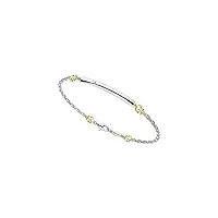 bracelet zancan en or jaune et or blanc 18 carats maille marine - eb691bg