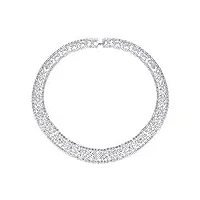 onefeart plaqué platine pendentif collier pour les femmes filles marquise zircone mariage parfait luxe de mariée collier 40cm or blanc