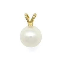 pendentif perle de culture blanche. or 750 pepeau9104