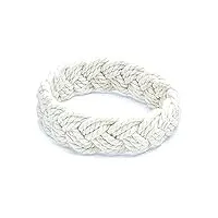 world end imports bracelet nœud marin en coton blanc, small, coton, sans pierre précieuse
