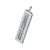forfox pendentif amulette mantra neuf mots taoïste en argent sterling 990 brillant pour hommes femmes