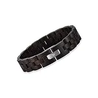 woodstar black turtle bracelet en bois noir, bijoux bracelets pour homme femme réglable