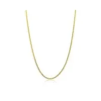 miore collier femmes chaîne gourmette en or jaune 14 carat / 585 or, longueur 45 cm bijoux
