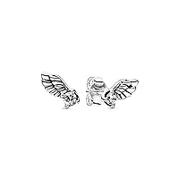 pandora passions clous d’oreilles ailes d’ange scintillantes en argent sterling avec zircones cubiques transparentes