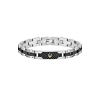 maserati bracelet pour homme, collection jewels, en acier inoxydable,pvd gris, pvd or rose - jm419asc01