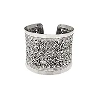 treasurebay bracelet en argent sterling 925 massif avec détails floraux pour femme
