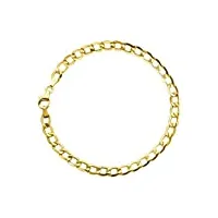 bracelet gourmette en or jaune 750 18 carats - largeur 5,40 mm - unisexe