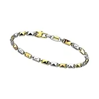 bracelet zancan en or blanc et or jaune - eternity gold - eb906bg