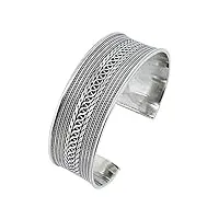 treasurebay superbe bracelet jonc pour femme en argent sterling 925 massif 22 mm