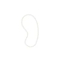 pearls & colors - sautoir véritables perles de culture d'eau douce semi-baroques - blanc naturel - qualité aaa+ - longueur 60 cm - bijou femme