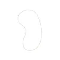 pearls & colors - sautoir véritables perles de culture d'eau douce semi-baroques - blanc naturel - qualité aaa+ - longueur 80 cm - bijou femme