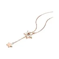 amdxd collier 18k Étoile pendentif collier mariage or rose collier