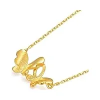 amdxd collier 18k papillon colliers femme or collier 42cm