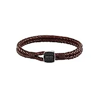 boss jewelry bracelet pour homme collection seal marron - 1580048m