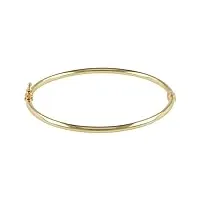 gioiello italiano - bracelet dur en or 14kt brillant, deux couleurs, diamètre 6cm, pour femmes (or blanc 585/1000)