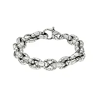 orus bijoux - bracelet homme argent rocaille - taille : 21 cmcm