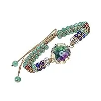 mookaitedecor boho bracelet pierre protection cristal multicolore arc-en-ciel,bijoux faits à la main pour chakra guérison reiki