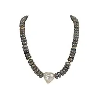 collier avec perles baroques en labradorite - or - bijou design - londres - statement - pierres précieuses - fabriqué à la main