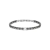 maserati jewels bracelet homme, 22 cm, en acier, céramique, pvd - jm420ati02
