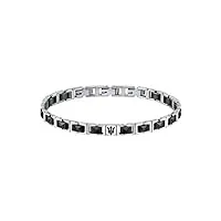 maserati jewels bracelet homme, 22 cm, en acier, céramique, pvd - jm420ati07