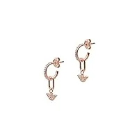 emporio armani boucles d'oreilles pendantes pour femme - argent 925/1000, size: 25x9x2mm, métal
