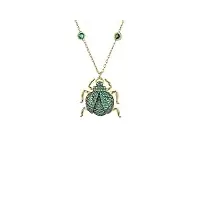 latelita scarabÉe collier pendentif vert Égyptien en or