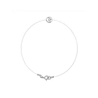 & you - bracelet véritable diamant 0.030 cts - argent 925 millièmes - bijou femme
