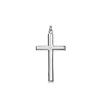 amberta pendentif unisexe en argent sterling 925: grande croix
