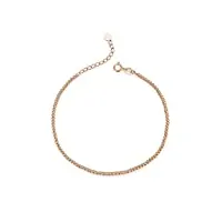 anazoz bracelet or rose 18 carats chaîne de perles 17+3cm personnalisé femme fantaisie