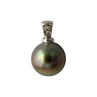 heliconia pendentif perle de tahiti 11,5mm sur or blanc 750 et diamants petah8805h6