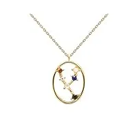 pdpaola - collier taureau - argent sterling 925 plaqué or 18 carats - bijoux pour femme