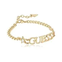 guess bracelet jewellery curb chain logo & stars, taille unique, métal, pas de gemme