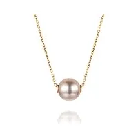 anazoz collier femme or 18 carats pendentif perle akoya 8mm fantaisie
