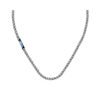 maserati collier homme, collection jewels, en acier, diamants, pvd bleu - jm221aty02