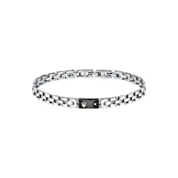 maserati bracelet homme, collection jewels, en acier, diamants, noir e pvd rg - jm221aty05