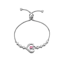 agvana bracelet pour femme, argent 925 amour infini femme bracelet, pierre précieuse de tourmaline créée réglable bracelet cadeau de bijoux fins pour femme cadeau pour l'anniversaire de valentin