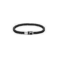 tommy hilfiger jewelry bracelet pour homme en cuir noir - 2790293