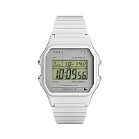 timex 34 mm t80 resin case digital dial white/digital/white one size