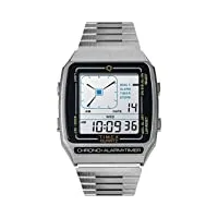 timex 32.5 mm q lca timex reissue digital lca stainless steel silver/digital/silver one size