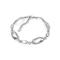 lillymarie femme bracelet vrai argent cristaux originaux de swarovski elements ovale longueur flexible Écrin bijoux bijoux de mariage