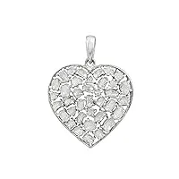 mooneye 2.70 ctw diamant naturel polki pendentif coeur en argent sterling 925 plaqué platine slice diamant bijoux