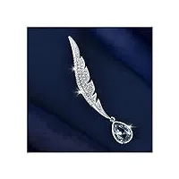 dalizhai777 femme broche broche foulards clip élégant cardigan jacket pin accessoires de mode, cadeau annuel cadeau de fête annuelle (broche des larmes d'ange) bijoux broche