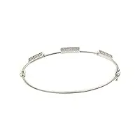 bracelet fantaisie en or blanc 18 carats avec zircons pour femme